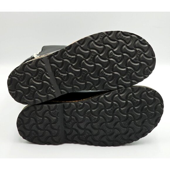NWT Birkenstock Wo's Black Leather Uppsala Shearling Boots Sz 7.5 Men's 5 2742 - Picture 6 of 16